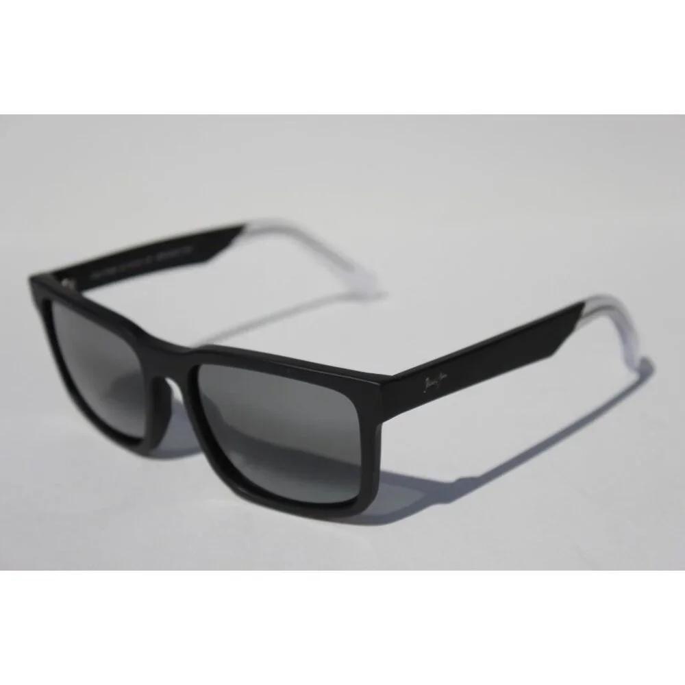 MAUI JIM Stone Shack POLARIZED Sunglasses 862-02 Black Crystal/Gray NEW Italy - Picture 5 of 11